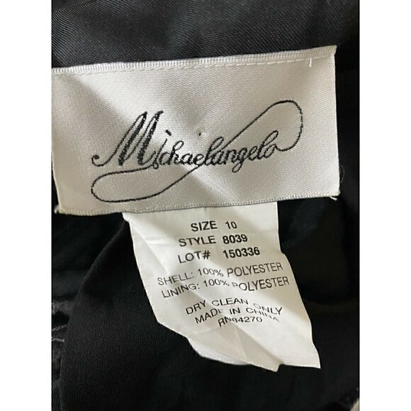 Michaelangelo Dress Size 10 NEW Maxi Beaded V Neck Black Sleeveless MSRP $148 - Picture 4 of 4
